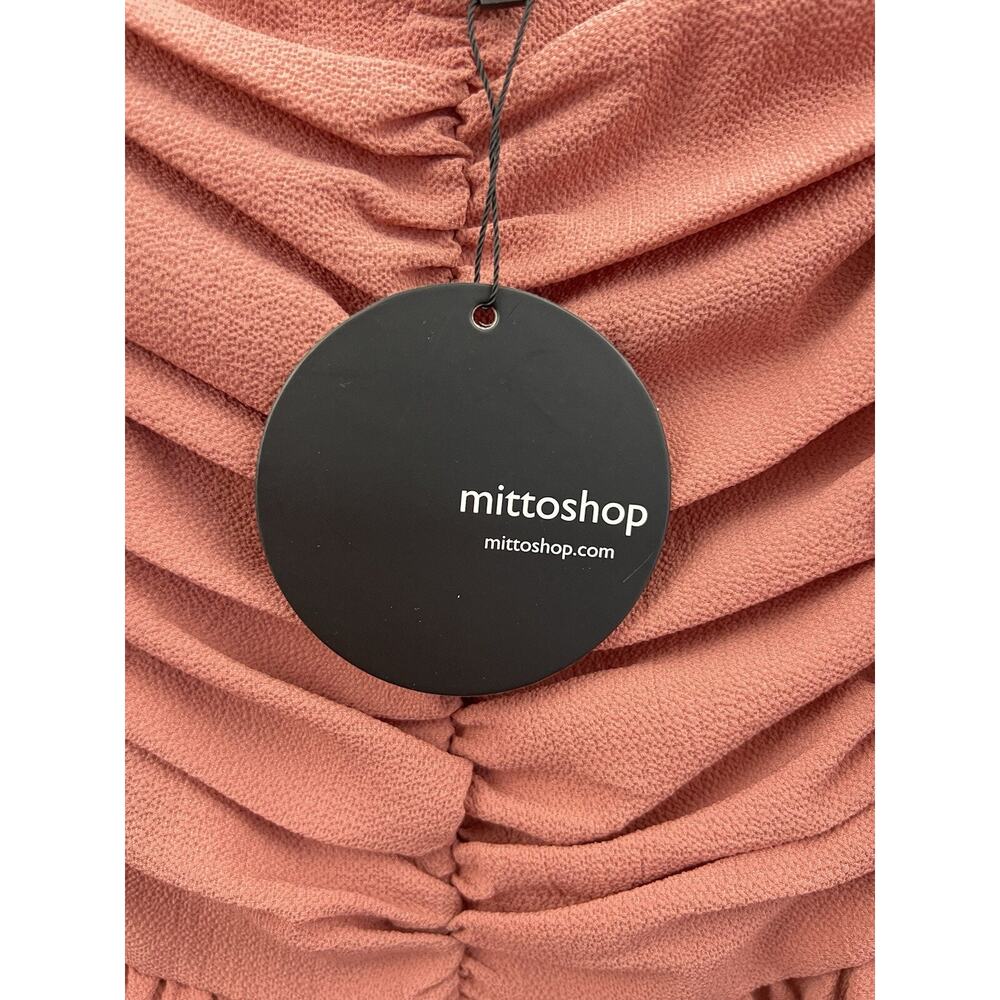 Mittoshop Darling Detailed Ruched Mini Dress Boho Long Sleeve Size Large Costume - Picture 4 of 9